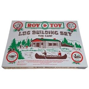 Roy Toy Log Building Set No. 4 The Camp Made in USA 92 Pieces